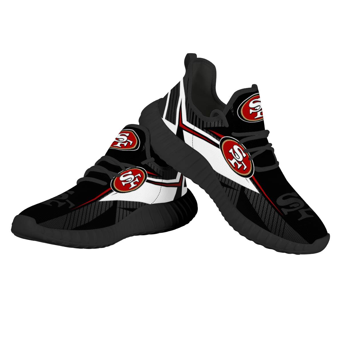 Men's San Francisco 49ers Mesh Knit Sneakers/Shoes 008